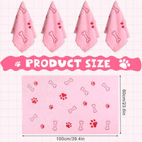 Chumia 4 Pcs Dog Towels for Drying Dog Puppy Bulk Microfiber - 24 x 40 Inch / Pink - image 4