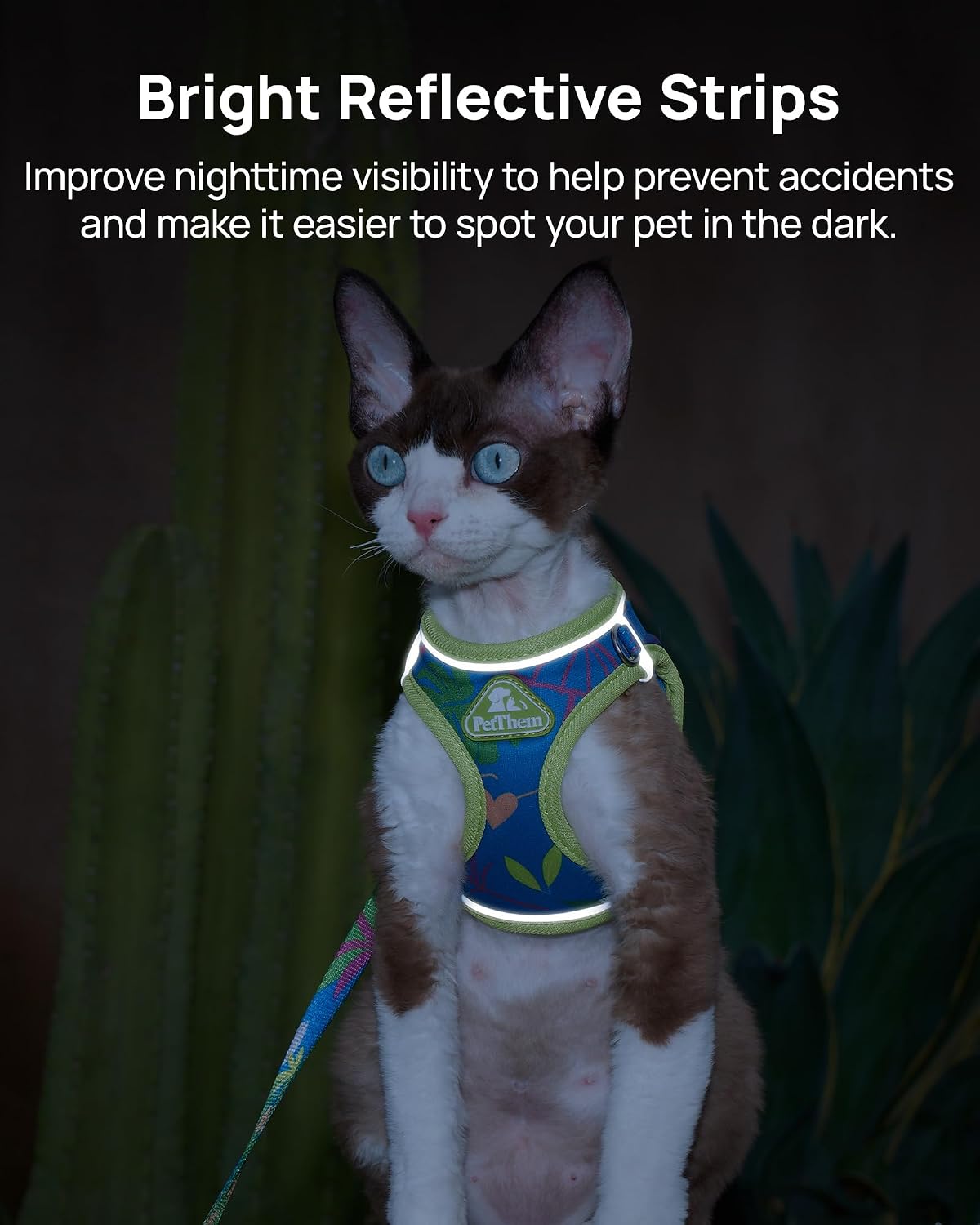 Upgraded Cat Harness and Leash Set - Hawaii Green / M - image 3