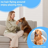 Undercoat Rake for Dogs & Cats, Self‑Clean Deshedding Brush - Creamy-White - image 2