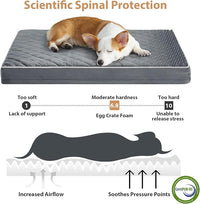 WNPETHOME Orthopedic XL Dog Beds Large Sized Dog, Waterproof Extra Large Dogs Bed with Removable Washable Cover, Multi-Needle Quilting Dogs Crate Bed