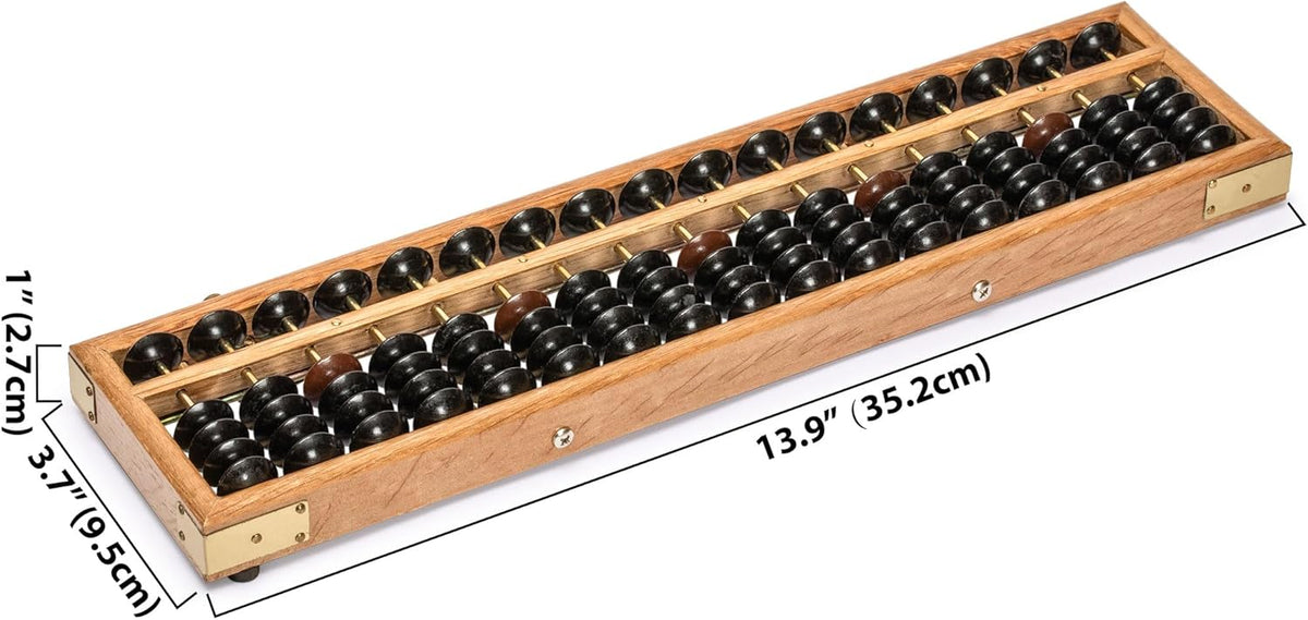 YMI Soroban Japanese Abacus, 13 Column, Montessori Math Tool - 13.9 inch - image 4