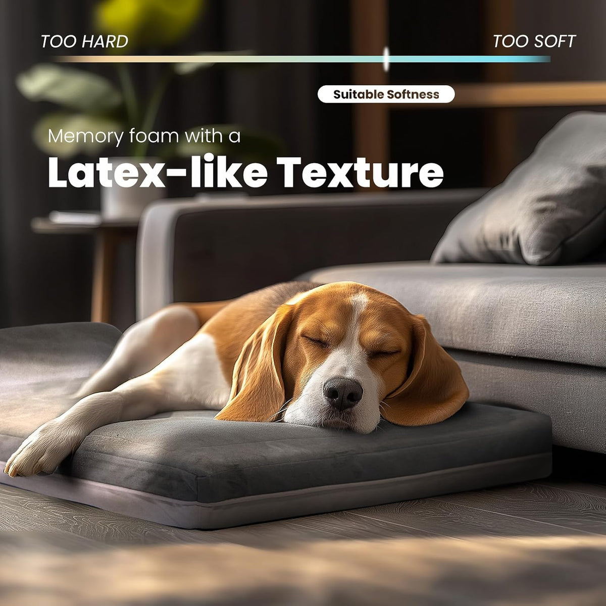 Laifug Orthopedic Memory Foam Extra Large Dog Bed Pillow Durable - 40.0"L x 25.0"W x 5.5"Th / Grey - image 2
