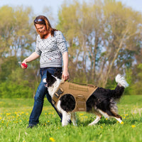 Tactical Dog Backpack Harness for Large Breed Original Design Metal - L / Khaki (vest only) - image 3