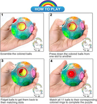 Vdealen Magic Rainbow Puzzle Ball - Blue - image 4