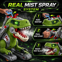 Liberty Imports T-Rex dinosaur ride on push car with LED eyes and mist spray - view 3