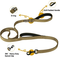 OneTigris No-Pull Dog Leash with Handle for Medium Large Dogs – Essentials for Dogs - Brown / 6FT - image 2