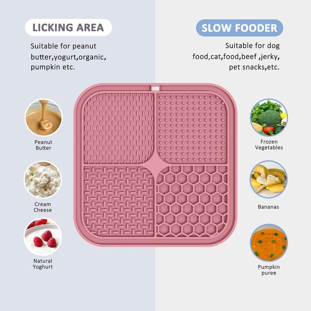 ChefAide 2 Pack Lick Mat for Dogs - Pink Berry - image 3