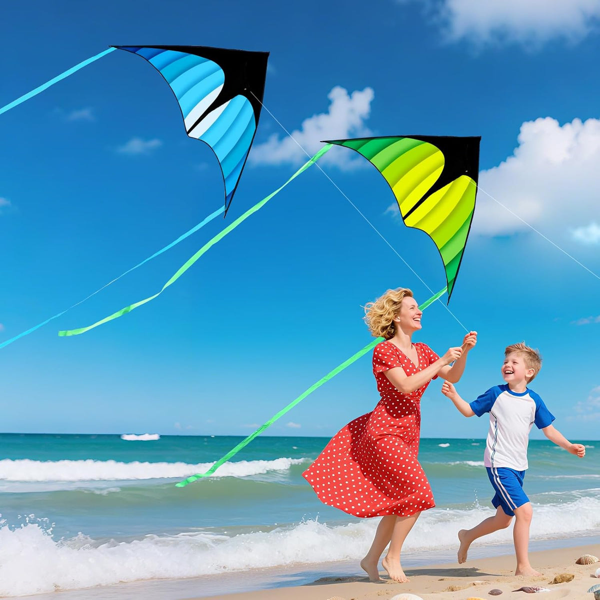 Xida large dragon delta kite for kids, 55 x 61.8 inch ripstop polyester with flying line - view 12