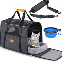 Morpilot Cat Carrier Soft for Large Medium Cats and Puppy up to – Essentials for Dogs - Dark Gray / 17.3"L x 12.2"W x 13.4"H