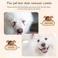 Mudder 6 Pieces Dog Grooming Comb - Double-Sided, Multipurpose Tool for Removing Tear Stains, Crust, Mucus, and Fleas from Small Pets Like Cats and Puppies