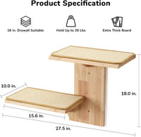 FUKUMARU Cat Wall Shelves, 2 Platform with Soft Cushion Perch – Essentials for Cats - Sisal mat - image 4