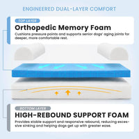 Laifug Orthopedic Memory Foam Extra Large Dog Bed Pillow Durable - 50.0"L x 36.0"W x 10.0"Th / Slate Gray - image 3