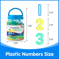 66 Pcs Translucent Letters and Numbers, Light Table Toys - Numbers - image 3