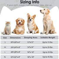 Hoewina Dog & Cat Bed for Indoor Cats - Light Grey / 24.0"L x 24.0"W x 8.0"Th - image 2