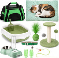 Eccliy 10 Pcs Kitten Starter Kit for Indoor - Classic / Medium / Green