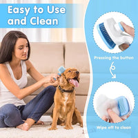 Cat Grooming Brush, 9PCS Dog Brush Kit with Pet Nail Clipper and File, Deshedding Brush for Cats, Cats Dog Shedding Brushs for Small Large Pets, Includes Flea Comb, Bath Brushs,Undercoat Rake (Blue)