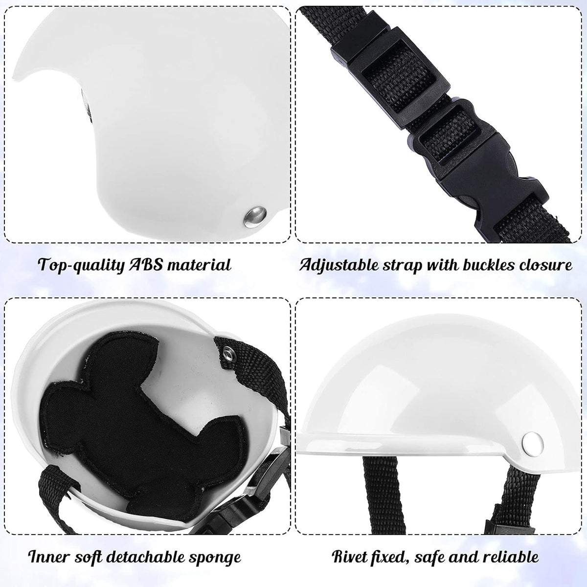 Frienda Dog Helmet and Goggles - S / White - image 3