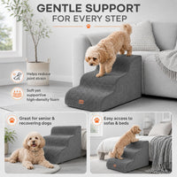 Made4Pets Dog Stairs Ramp for Small Dogs - Grey / 3.0 / 22.5"x15.7"x15.7"H - image 2