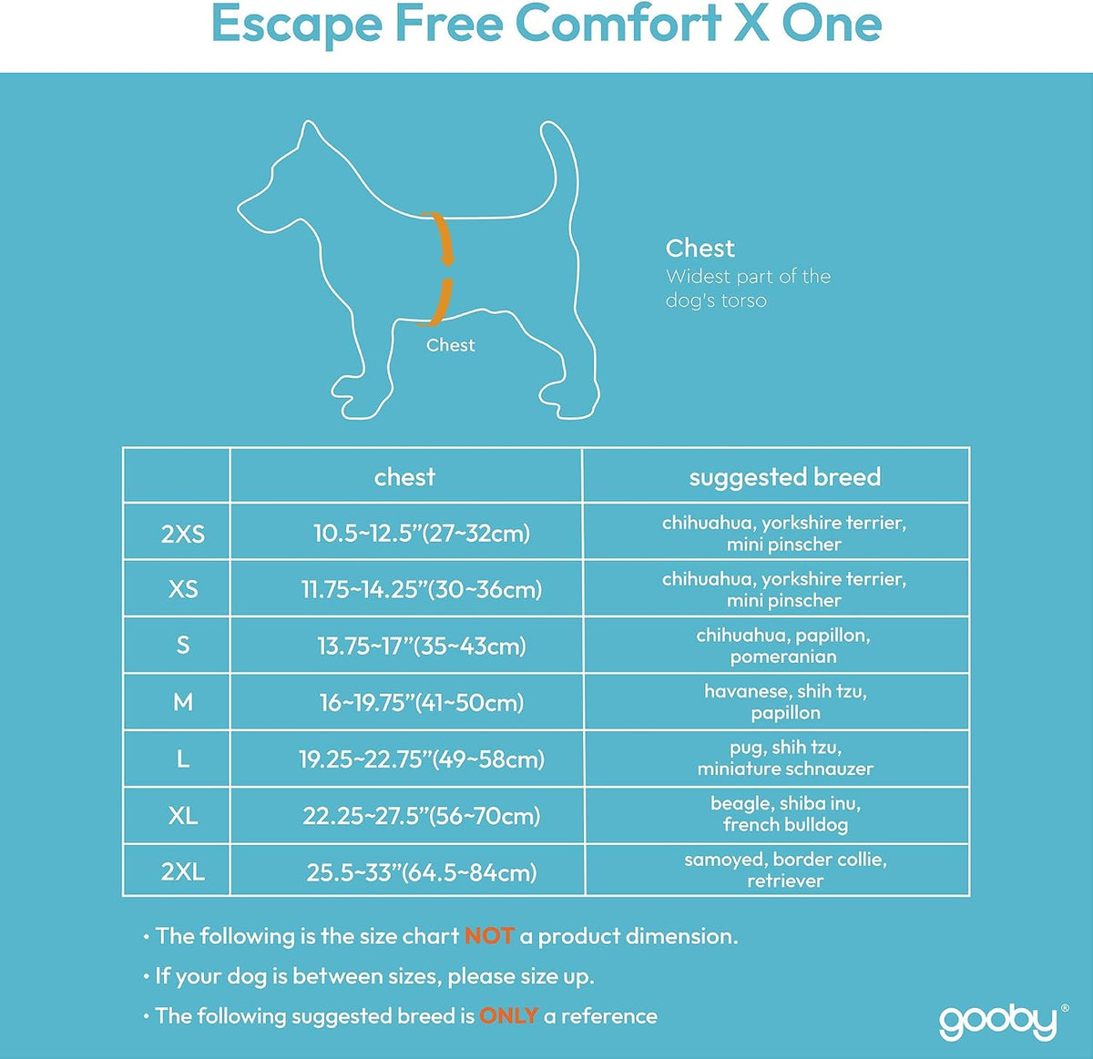 Gooby Comfort X One Dog Harness, Choke-Free - Small Chest (13.75-17") / Black - image 2
