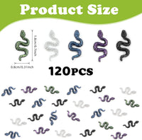 60Pcs Mini Resin Butterflies - 120pcs Mini Snakes - image 3