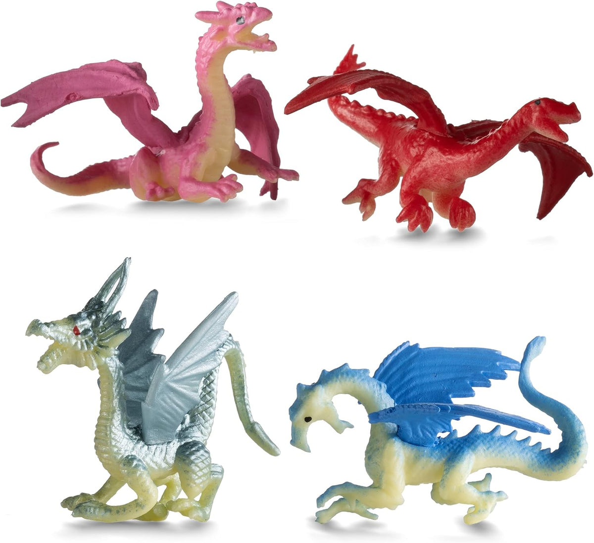 2 Inch Mini Dragon Toy Figures Rubbery Plastic Dragon Figurines – Fun for Kids & Family - 36-Pcs - image 4