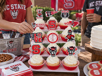 Ohio State Merch Cupcake Toppers & Decorations OSU Party Cake Decor - Nc State Wolfpack - image 2