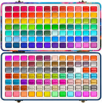 ARTISTRO 100 Watercolor Paint Set with Palette & Brushes for Adults - 168