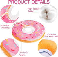 Cat Cone Collar Soft, Cute Cat Donut Collar After Surgery, Adjustable Kitten Recovery Cones to Stop Licking, Lightweight Neck Elizabethan Collars for Cats Kittens (Pink, Small)