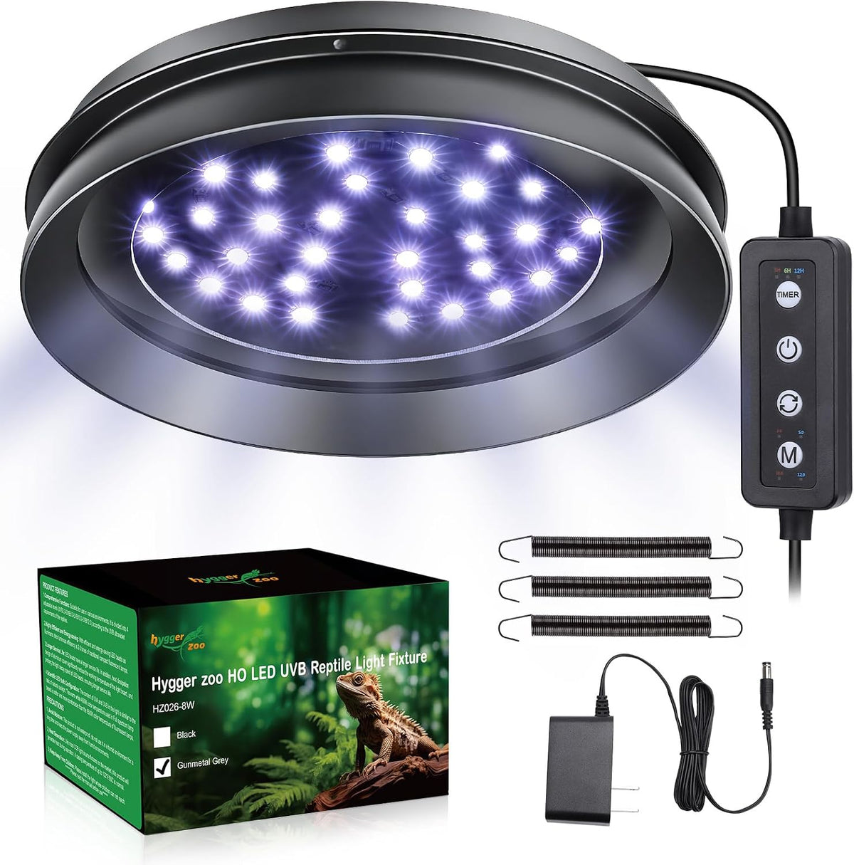 UVB Light for Reptiles with Dimming - Grey / 8W-Grey
