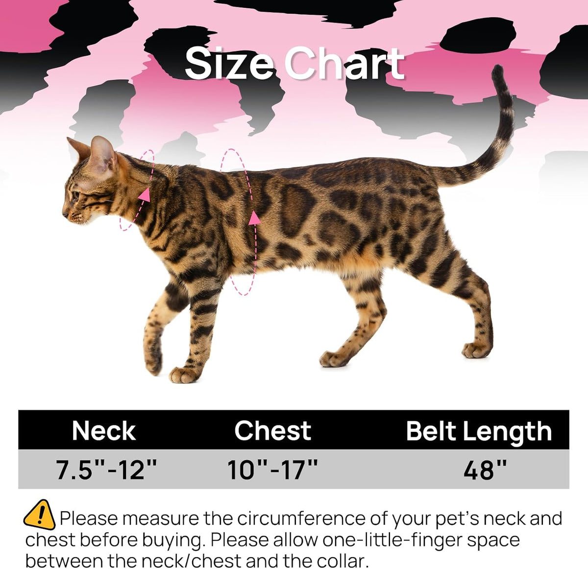 Adjustable Cat Harness and Leash Set Escape Proof – Essentials for Cats - Yellow & Pink, Adjustable - image 2