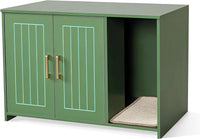 Cat Litter Box Enclosure, with Scratching Mat - Matcha Green / 27.6"L x 18.2"W x 19.6"H