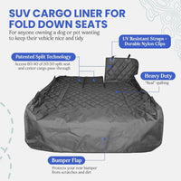 4Knines SUV Cargo Liner for Dogs, Fold Down Seats, Black Large – Essentials for Dogs - Black / Large - image 2
