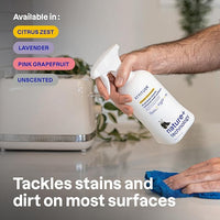 ATTITUDE All Purpose Cleaner Spray, EWG Verified, Vegan, Made with 94% Plant-Based Ingredients, Streak-Free for Kitchen, Bathroom, Glass & More, Citrus Zest Scent, 27.1 Fl Oz (Pack of 6)
