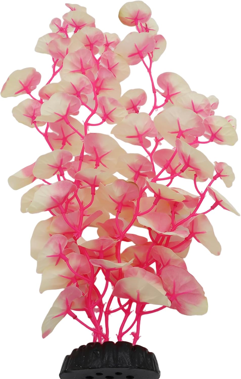 16 Inch Silk Aquarium Fish Tank Plant Betta Fish Tank Decor - White-Pink - image 3