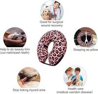 CuteBone Inflatable Dog Neck Donut with Removable Soft Fleece Covers for Small/Medium/Large Dogs and Cats After Surgery GWB10XL