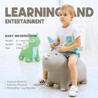 ZOOJOY Inflatable Horse Hopping Toy - Grey Rhino - image 2