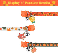 PUPTECK Halloween Cat Collar Breakaway with Bells, Kitten Outfit – Essentials for Cats - Orange / NECK (7.87"-11.8") - image 4