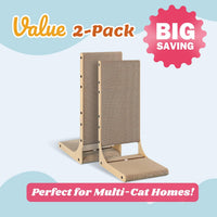 Zakkart 2-Pack L-Shaped Cat Scratching Board, Cardboard - Large 2PC (25.6'' tall) (Pack of 2) - image 2