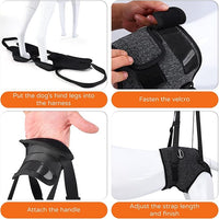 Dog Sling for Medium Large Dog Rear Leg, Lift Harness Provide Support with Muscle Atrophy and Joint Problems for Elderly Injured Arthritic Pet, Dog Weak Rear Legs Provides Rehabilitation Aid