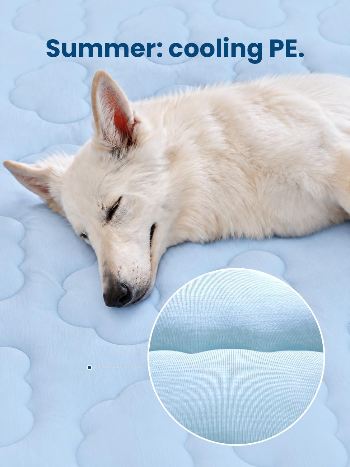 Huafly Dog Cooling Mat,Dual-Sided Cooling Mat for Dogs Cloud Blue – Essentials for Dogs - S: 18.0" L x 24.0" W x 0.8"Th - image 4