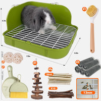 Rabbit Litter Box, Bunny Litter Box, Guinea Pig Potty Trained - Grass Green - image 2