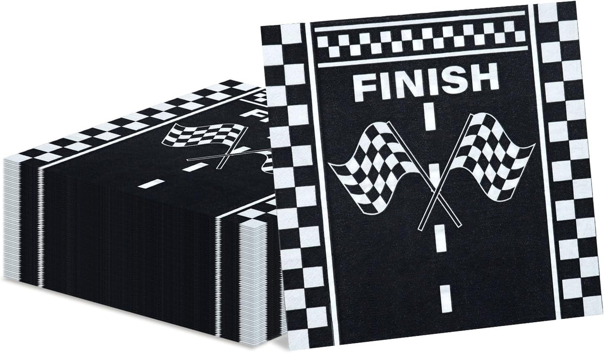 PIXHOTUL 100 pack red and white striped carnival paper napkins - view 6