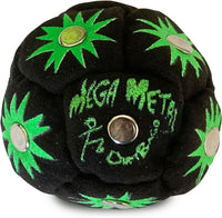 World Footbag Dirtbag Mega Metal hand-sewn footbag in black - view 2