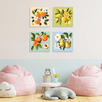 MISCER paint by numbers 4-pack with framed 8x8 inch landscape canvases, acrylic paints and brushes - view 17