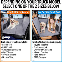Hard Bottom Dog Car Seat Cover for Back Seat - Grey / For Full Size Truck - image 2