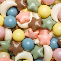 GOGOSO Ball Pit Balls Stars Moon Shapes Plastic Pitballs for Child - 100 balls / Pink Blue Coffee
