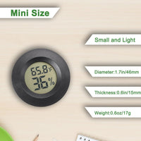 Reptile Thermometer and Humidity Gauge Digtal Terrarium Thermometer - 2 / Circular - image 2