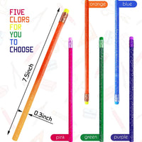 Ysanciuu color changing mood pencils, 30 glitter wooden pencils with erasers in 5 colors - view 2