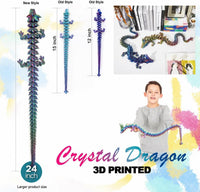 24" Large 3D Printed Dragon - Blue Purple Green / 24 inch - image 3