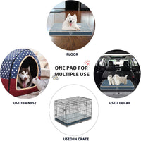 VANKEAN Waterproof Reversible Crate Mat Cool/Warm Washable Joint - XL / Navy - image 4